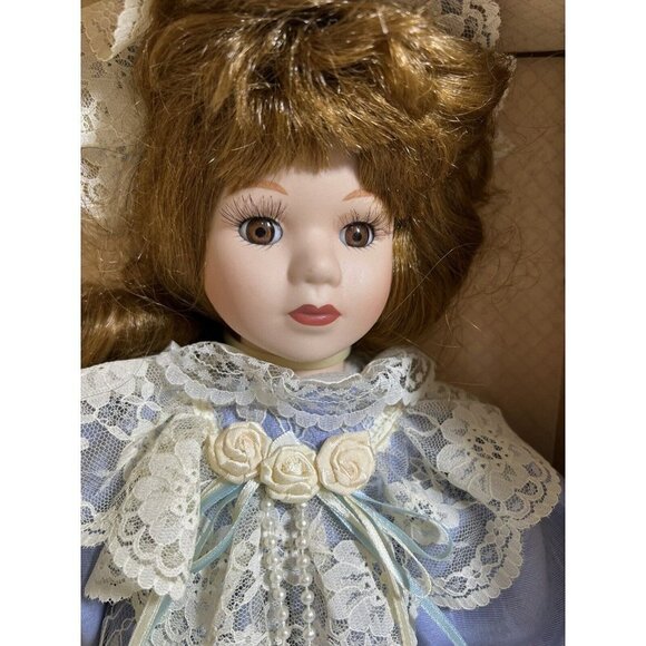18” Soft Expressions DanDee Porcelain Doll Light Blue Dress Special Edition - Picture 4 of 9